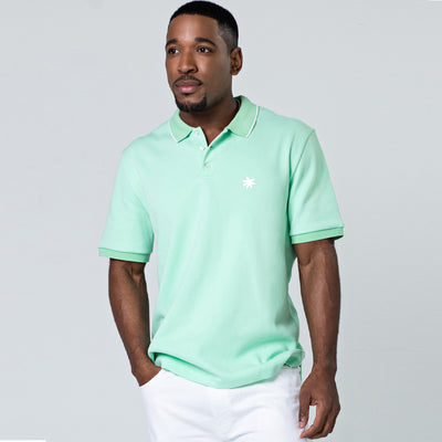 clothing brand, polo shirt, mens clothing, Miami, Caribbean (mint green)