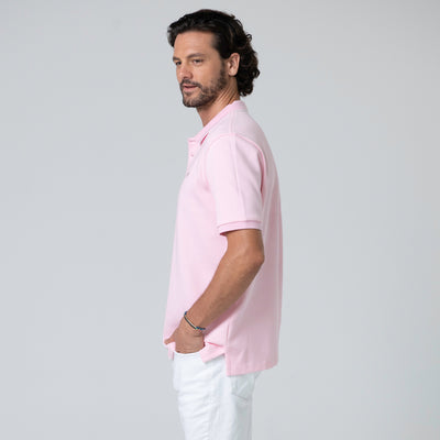 clothing brand, polo shirt, mens clothing, Miami, Flamingo (Pink)