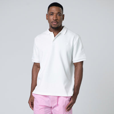 clothing brand, polo shirt, mens clothing, Miami, Coconut (White)